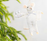Waiter Mouse w/Tray Ornament