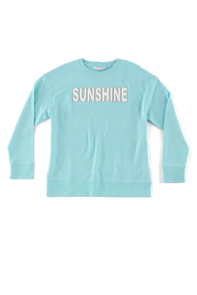 "Sunshine "  Sweatshirt - Turquoise