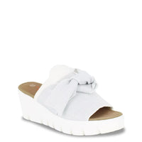 Bernie Mev Venti Freesia Wedge Sandal - White Silver