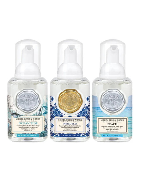 Mini Foaming Hand Soap Set: Ocean Tide; Indigo Seas; Beach