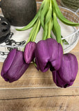 Fresh Touch Tulips - 18" Purple