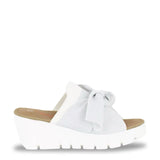 Bernie Mev Venti Freesia Wedge Sandal - White Silver
