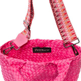 Brandon Small Woven Tote - Magenta