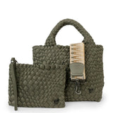 Brandon Small Woven Tote - Olive