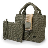 Brandon Small Woven Tote - Olive