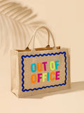 Beach Bag "Out Of Office" Natural
