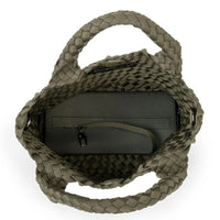 Brandon Small Woven Tote - Olive