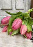 Fresh Touch Tulips - 12" Deep Blush