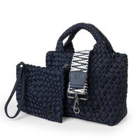 Brandon Small Woven Tote - Navy