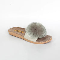 Pom Pom Slides - Silver