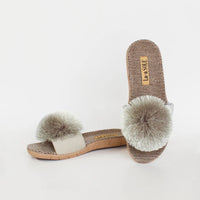 Pom Pom Slides - Silver