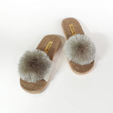 Pom Pom Slides - Silver