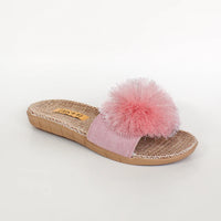 Pom Pom Slides - Pink Shimmer