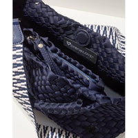 Brandon Small Woven Tote - Navy