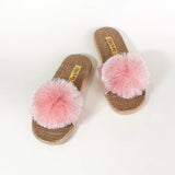 Pom Pom Slides - Pink Shimmer