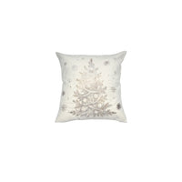 Metallic Cushion -  18x18" White