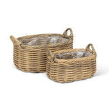 Oval Baskets with Handles Set/2