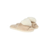 Heart Plush Slippers - Tan
