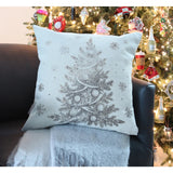 Metallic Cushion -  18x18" White