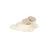 Heart Plush Slippers - Cream