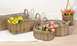 Rectangular Baskets with Handles Set/2