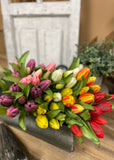 Fresh Touch Tulips - 12" Cotton Candy Pink