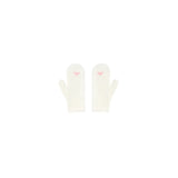 Heart Mittens -  Cream W/Pink