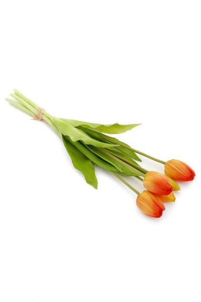 Real Touch Tulip Bundle - 16" Orange