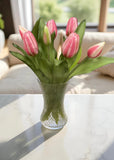 Fresh Touch Tulips - 12" Cotton Candy Pink