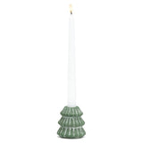 Snowy Evergreen Tree Taper Holder