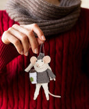 Mouse with Coffee Ornament