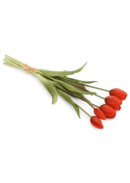 Real Touch Tulip Bundle - 16" Red