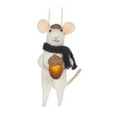 Standing Mouse with Acorn Ornament