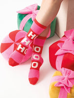 Ho Ho Ho Socks -  Pink