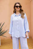 Ring Detail Top (Powder Blue)