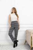 Brushed Print Pants - Plaid