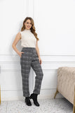 Brushed Print Pants - Plaid