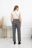 Brushed Print Pants - Plaid