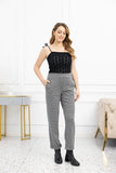 Brushed Print Pants - Check