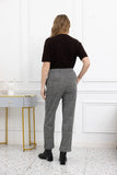 Brushed Print Pants - Windowpane Check