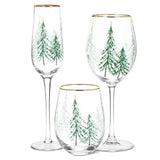 Winter Trees Stemless Wine Glass
