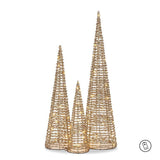 Large Ribbon Cone Tree with 40 LED Lights