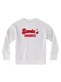 Santa's Favorite Sweatshirt - Shimmer Ivory