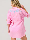 Cover-Up Shirt "Vacay" - Pink