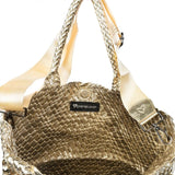 London Large Woven Tote - Gold