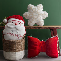 Velvet Bow Shaped Cushion Red