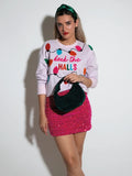 Deck The Halls Sweatshirt - Shimmer Blush