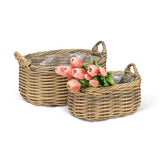 Oval Baskets with Handles Set/2