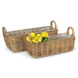 Rectangular Baskets with Handles Set/2