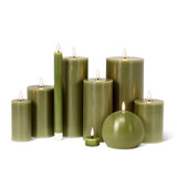 LED Taper Candle (Set of 2) - Green